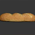 Freshly Baked Golden Brown Loaf Bread With Crusty Texture And Scored Surface