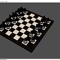 Chess Entertainment With Black And White Chess Pieces On Classic Chessboard