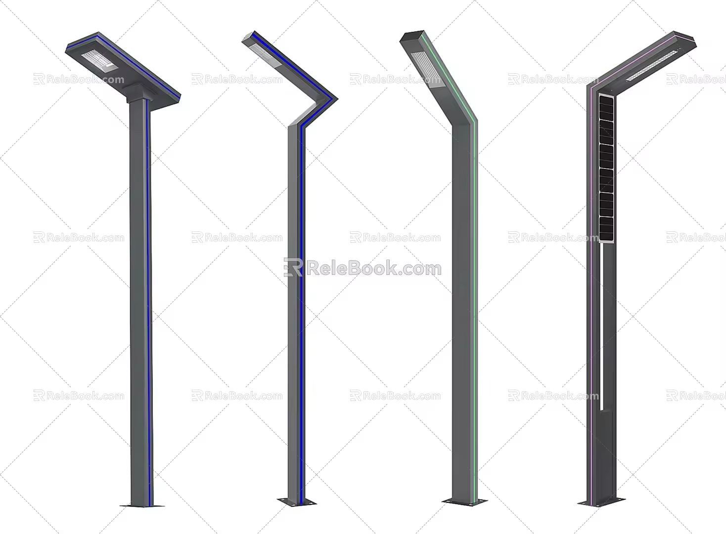 Modern Street Light Landscape Light Street Light Technology Light Solar Light 3d model