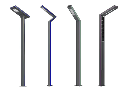 Modern Outdoor Lights With Different Stylish Designs For Garden And Street Use 3d model