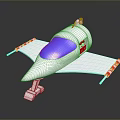 White Model Airplane With Blue Cockpit Red White Striped Wings And Stand
