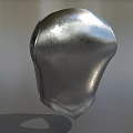 Silver Medieval Armor Engraved With Angelic Figure And Metal Rivets Design