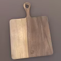 Wooden Cutting Board With Handle For Food Preparation In Home Kitchen