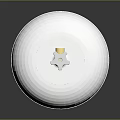 White Metal Gas Cylinder With Smooth Surface And Top Opening Design