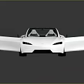 Stylish White Sports Car with Open Scissor Doors and Modern Sleek Design