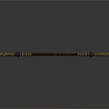 Artisanal Intricate Hand Carved Wooden Wand With Detailed Sculpted Patterns