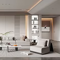 Modern Living Room Interior With Sofa Floor Lamp And Plants