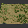 Realistic Terrain Model Displaying Undulating Landscape With Mountain Ranges Valleys And Natural Topographic Texture