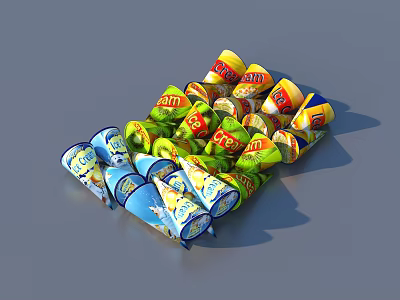 Colorful Packaged Twix Candy with Assorted Flavors Delicious Sweet Snack 3d model