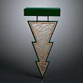Green And Gold Lightning Shaped Equipment With Frame And Mesh Structure