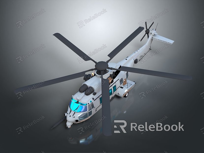 Modern Helicopter Airbus Helicopter Gunship Helicopter Aircraft Gunship model