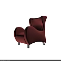 Tech Exhibition Hall Interior With Modern Red Armchair And Comfortable Seating Design 3d model