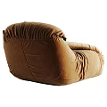 Brown Velvet Bean Bag Chair Soft Plush Comfortable Lazy Sofa Design