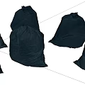 Black Plastic Trash Bags For Home Waste Disposal And Garbage Management