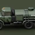 Military Green Tanker Truck Functional Design