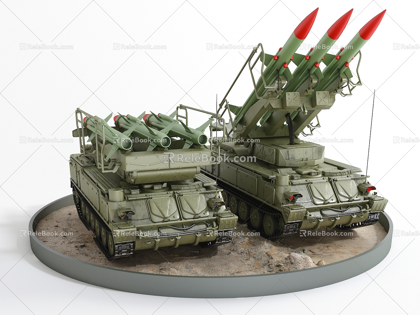 modern missile military equipment armored vehicle 3d model