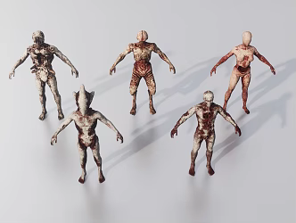 Zombie Characters 3d model