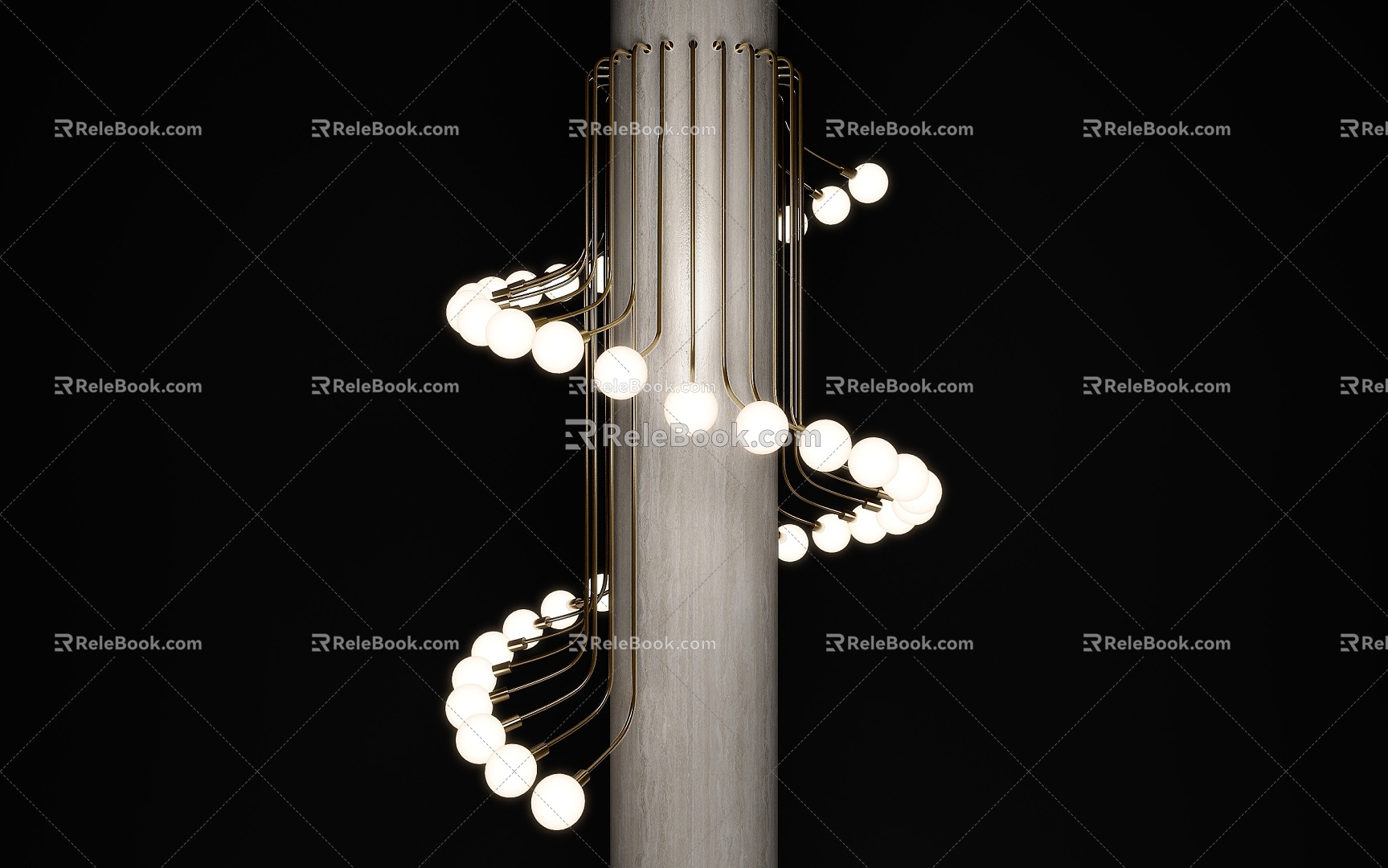 Arc chandelier 3d model