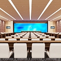 Modern conference room LED large screen multimedia video conference room stage performance auditorium press release emergency command center public opinion monitoring room multimedia conference room 3d model