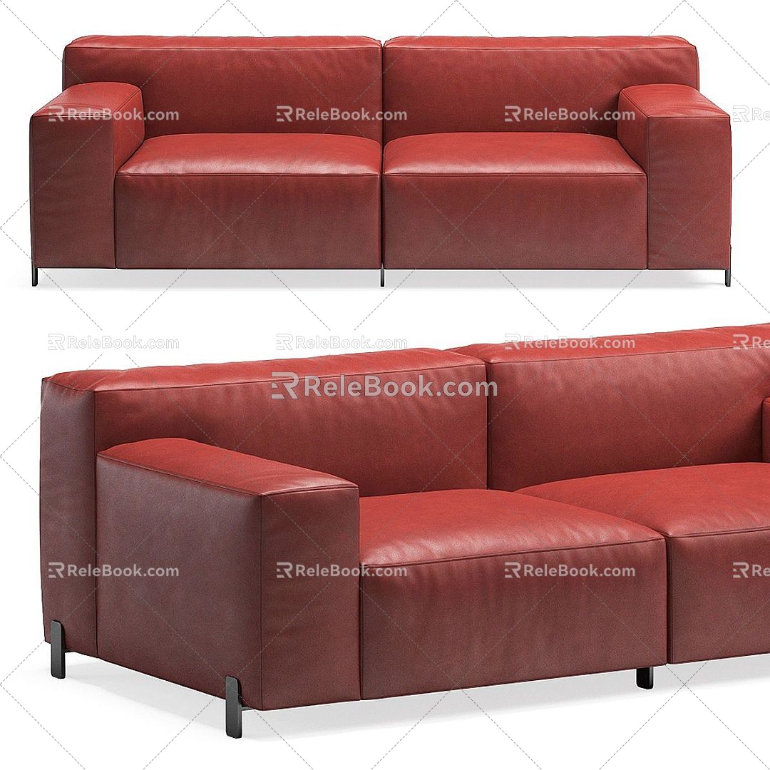 Modern Multi-Person Sofa Sofa Two-Person Sofa Casual Sofa Living Room Sofa Leather Sofa Corner Sofa 3d model