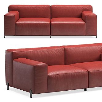 Modern Multi-Person Sofa Two-Person Sofa Casual Sofa Living Room Sofa Leather Sofa Corner Sofa 3d model