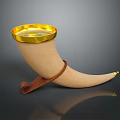 Horn Viking Horn Animal Horn Ox Horn Instrument 3d model