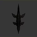 Detailed Aquatic Animal 3D Model Featuring Sharp Teeth Open Mouth And Scaly Skin