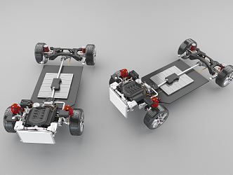 Hyundai car chassis car chassis platform 3d model