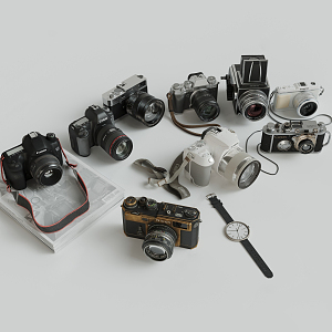 modern camera slr camera 3d model