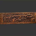 Artistic Traditional Wooden Carved Ornament Decoration Set With Intricate Patterns