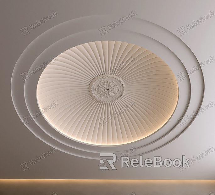 French European Ceiling French Gypsum Carved Ceiling French Carved Lamp Plate Round Ceiling model