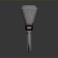 Classic Weapon Axe With Polished Metal Head And Smooth Wooden Handle Design