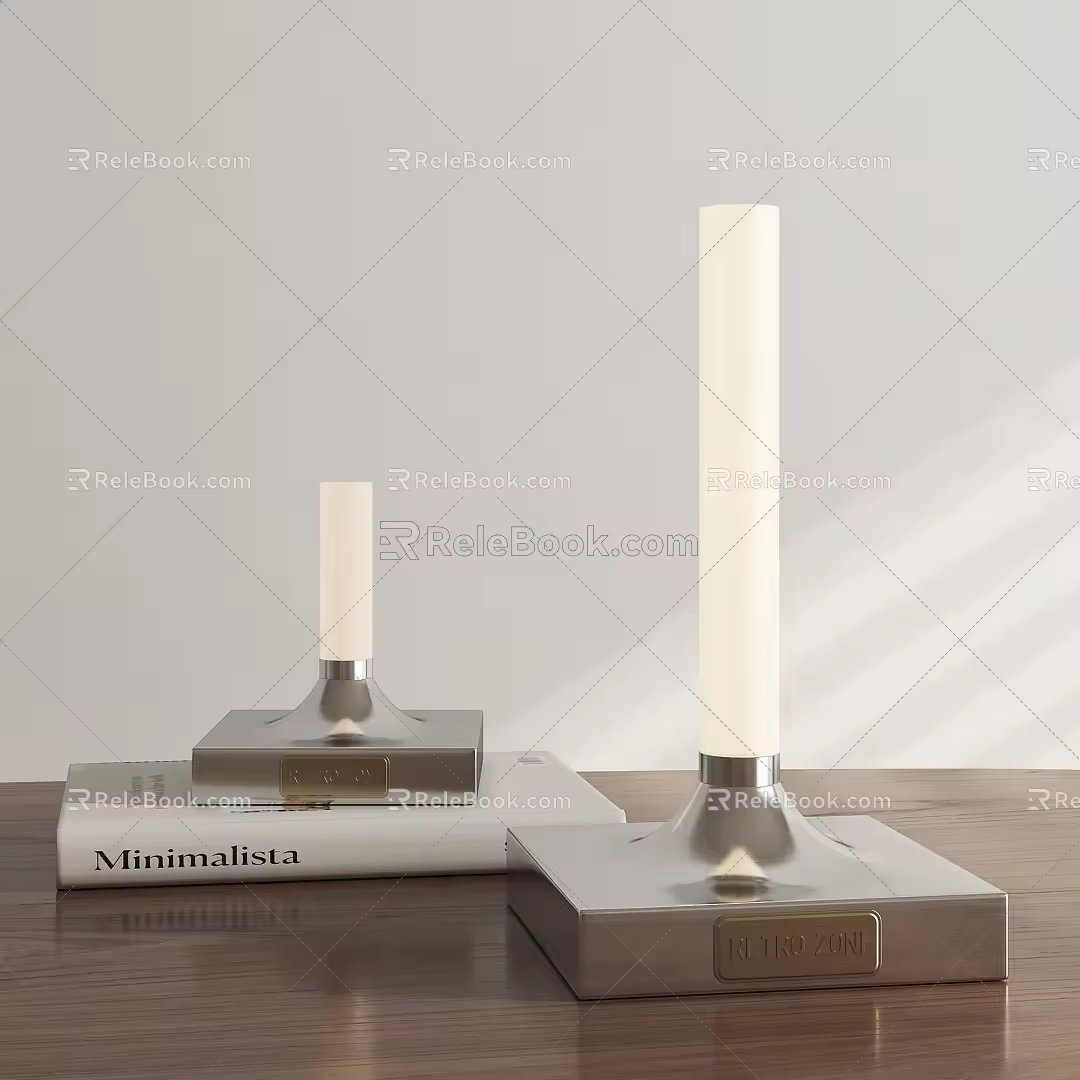 Nordic metal table lamp candle atmosphere lamp 3d model