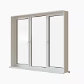 Various Window Frame Styles With Multiple Colors And Installation Example 3d model