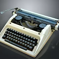 Vintage Typewriter With Classic Design Mechanical Keyboard And Roller Parts