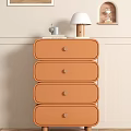 Bucket cabinet bedside table five-layer bucket cabinet 3d model