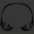 Transparent Semicircular Daily Necessity Featuring Zipper Detail And Smooth Surface Design