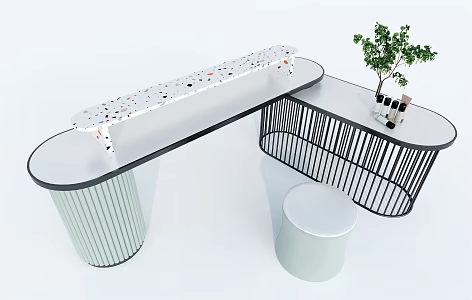 Modern Bar Chair Combination Bar Table and Chair Nakajima Dining Table and Chair Nakajima Table 3d model