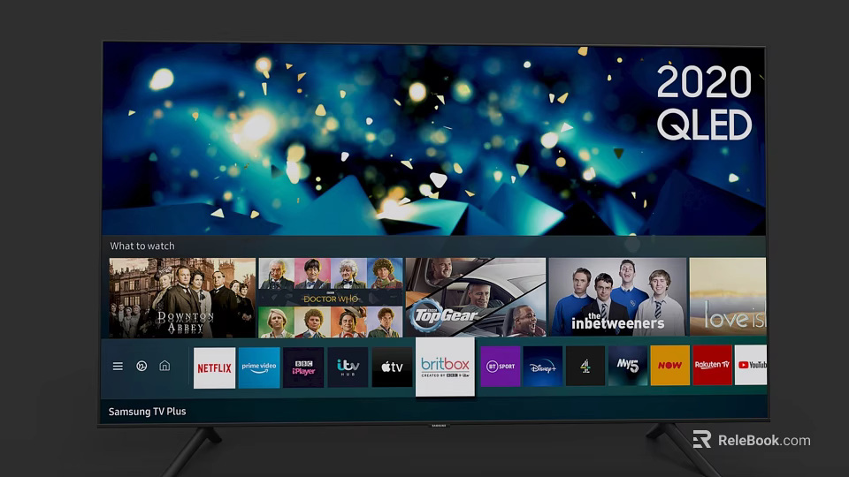 Samsung 2020 QLED TV With Streaming Apps Netflix Prime Video And Disney 3d model 