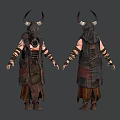 Modern game character mask butcher 3d model