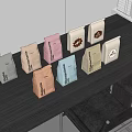 Assorted Colorful Coffee Bags Display On Black Table With Brand Labels