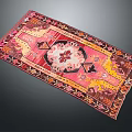 Vibrant Traditional Area Rug With Intricate Floral Pattern And Pink Red Tones