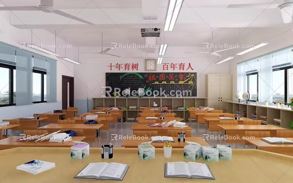 Classroom 3d model
