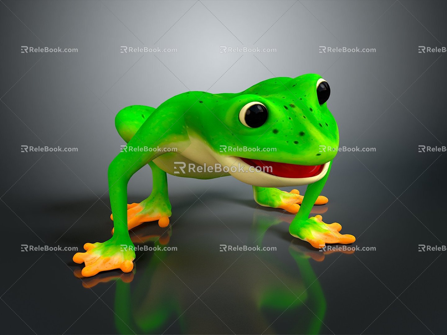 Frog Frog Frog Class Poison Frog Game Frog Reptile Cold Blooded Animal Reptile Class 3d model