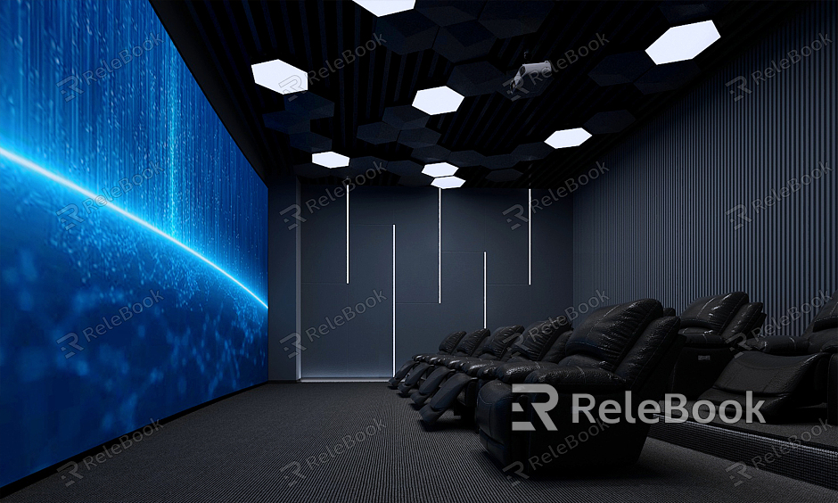 modern audio-visual room audio-visual room model