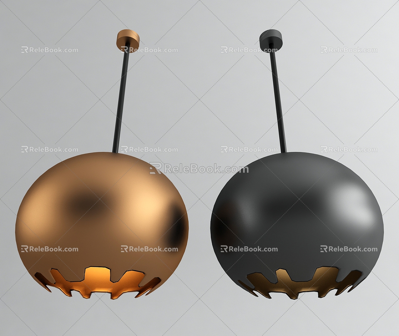 Metal chandelier 3d model