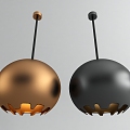 Metal chandelier 3d model