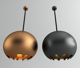 Metal chandelier 3d model