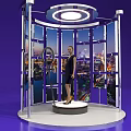 Selfie Photo Spot Circular Structure City Night View Images White Platform Purple Background