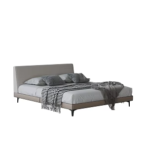 Modern Double Bed 3d model